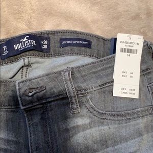 Brand new grey Hollister jeans (7R/28)